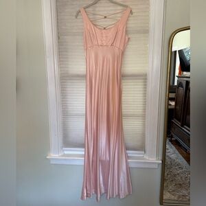 Pink Satin Formal Dress